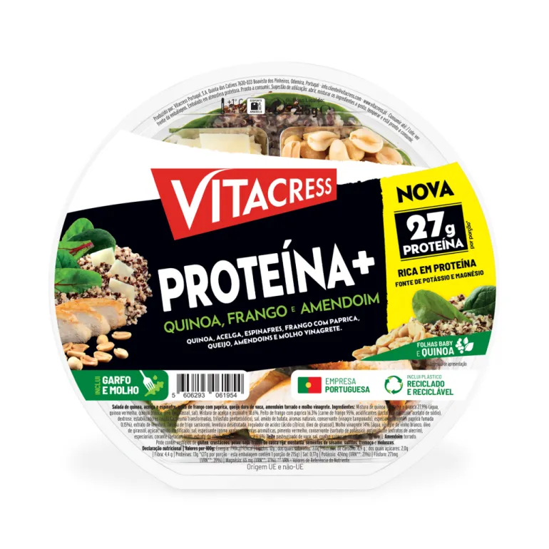 Salada Proteína+ com Quinoa, Frango e Amendoim