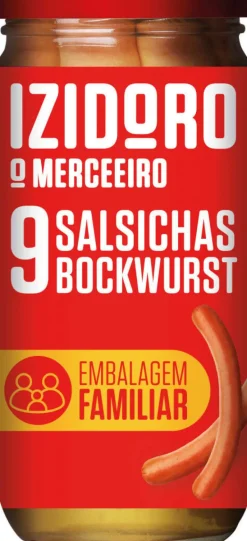 Salsichas Bockwurst em Frasco