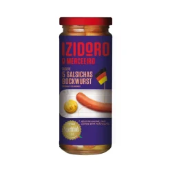 Salsichas Bockwurst em Frasco