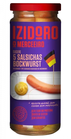 Salsichas Bockwurst em Frasco
