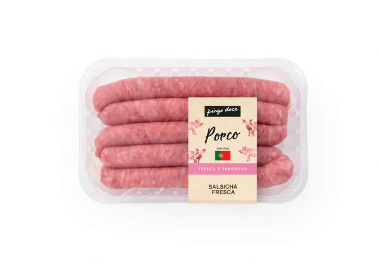 Salsichas Frescas de Porco Embaladas