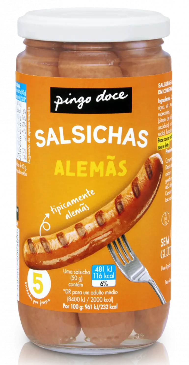 Salsichas Tipo Alemãs em Frasco