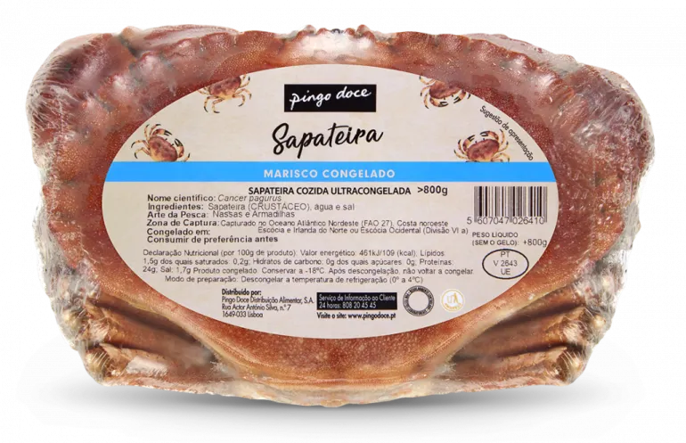 Sapateira Cozida Ultracongelada +800g