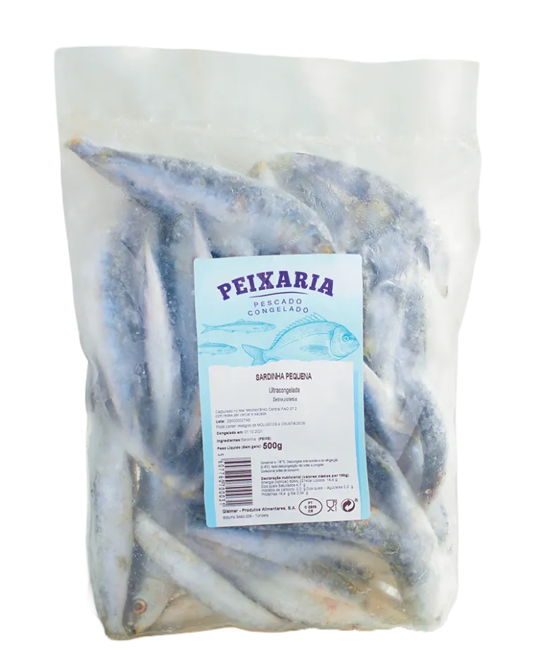 Sardinha Pequena para Fritar Congelada Embalada