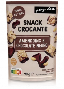 Snack de Amendoins e Chocolate Negro