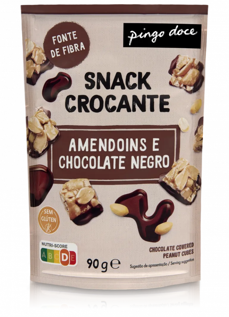 Snack de Amendoins e Chocolate Negro