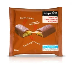 Snack de Chocolate com Caramelo e Bolacha