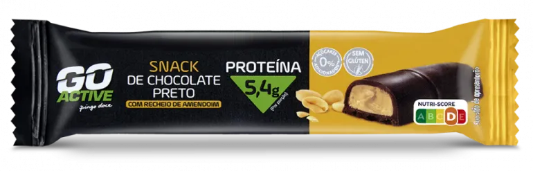 Snack de Chocolate Preto com Recheio de Amendoim