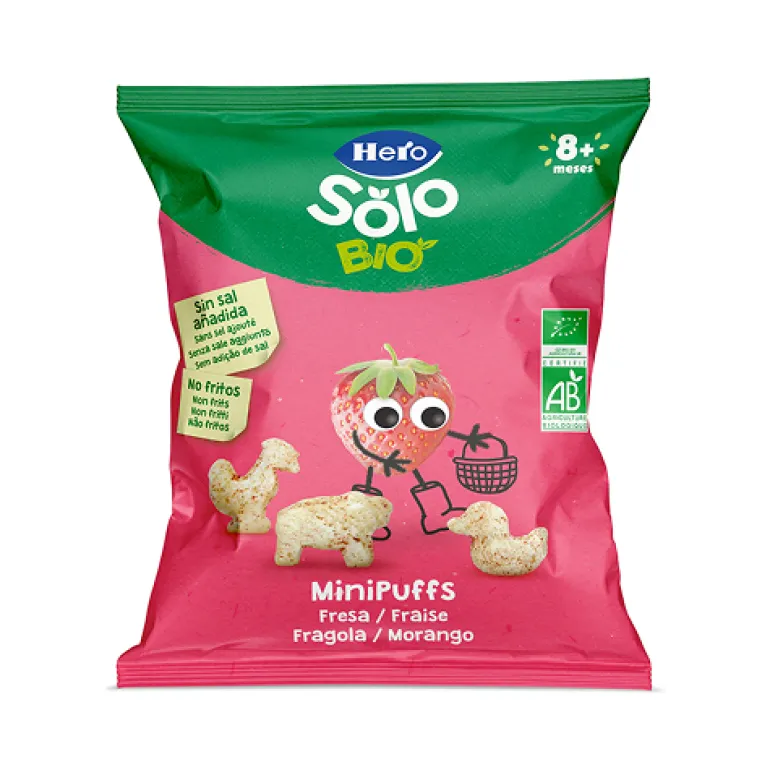 Snack Infantil Minipuffs de Morango