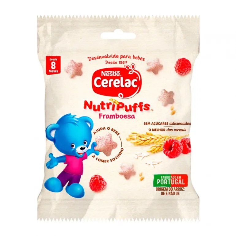 Snack Infantil Nutripuffs Sabor Framboesa