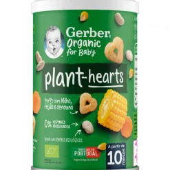 Snack Infantil Puffs de Milho, Feijão e Cenoura