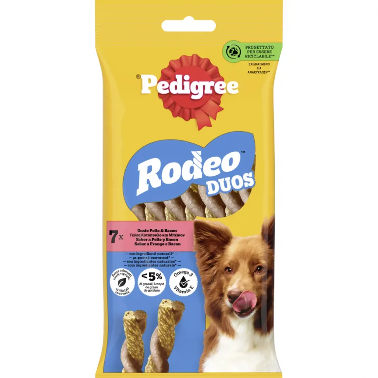 Snack para Cão Rodeo Duos Sabor a Frango e Bacon