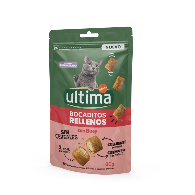 Snack Recheado para Gato com Vaca
