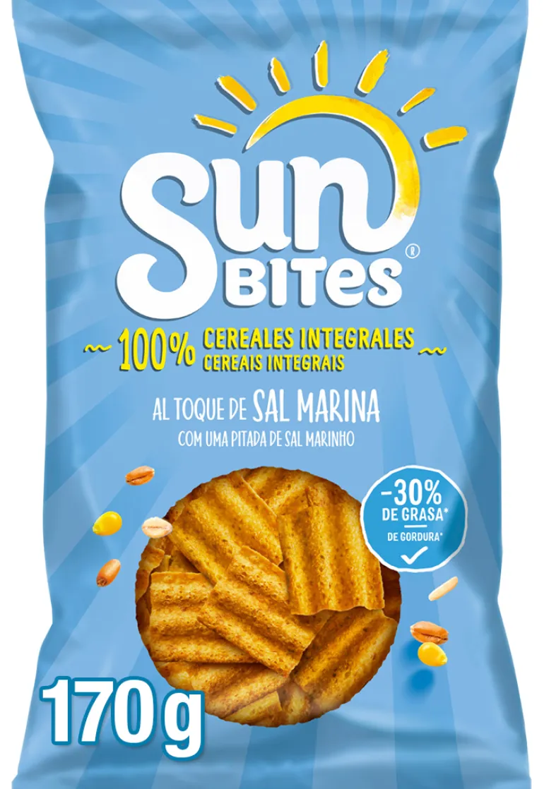 Snacks Sunbites com Sal Marinho