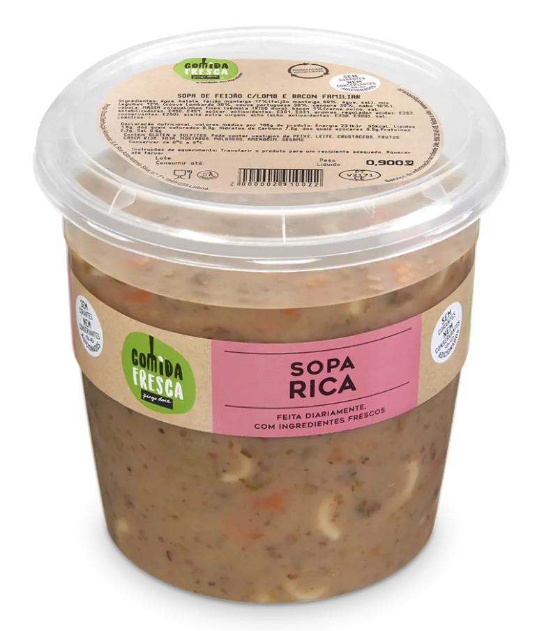 Sopa de Feijão com Couve Lombarda e Bacon