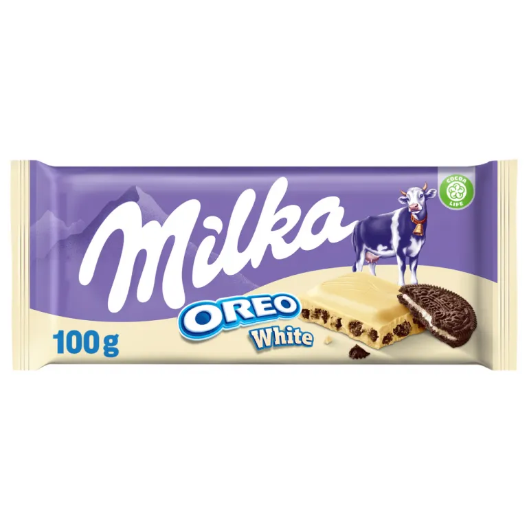 Tablete de Chocolate Branco com Oreo
