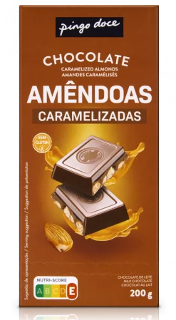 Tablete de Chocolate com Amêndoa Caramelizada