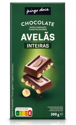 Tablete de Chocolate com Avelãs Inteiras