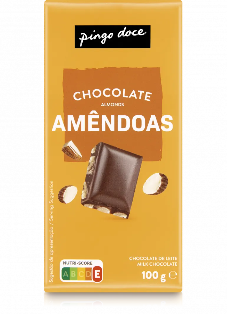 Tablete de Chocolate de Leite e Amêndoas