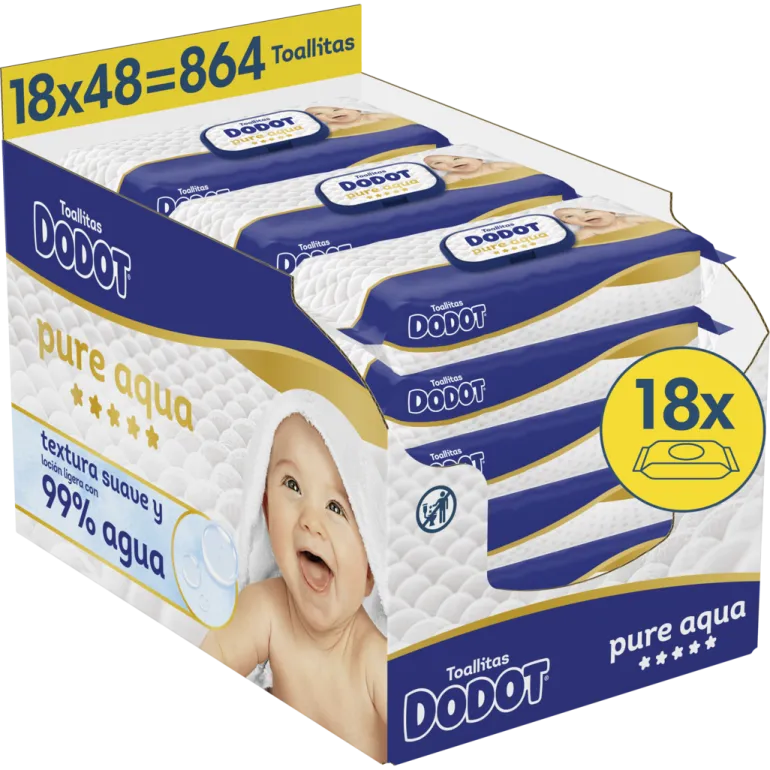 Toalhitas Bebé Aqua Pure 18x48un