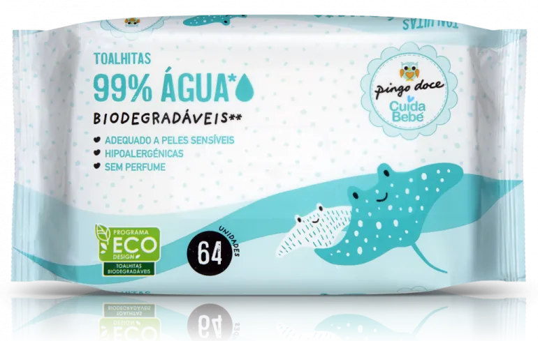 Toalhitas 99% Água e Biodegradáveis
