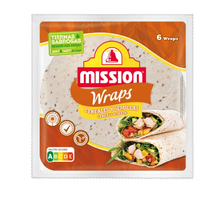 Tortilhas Wraps de Trigo Cereais e Sementes