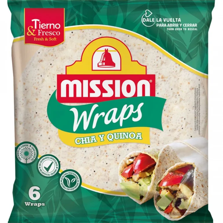Tortilhas Wraps de Trigo Chia e Quinoa