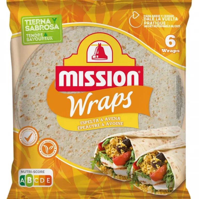 Tortilhas Wraps de Trigo Espelta e Aveia