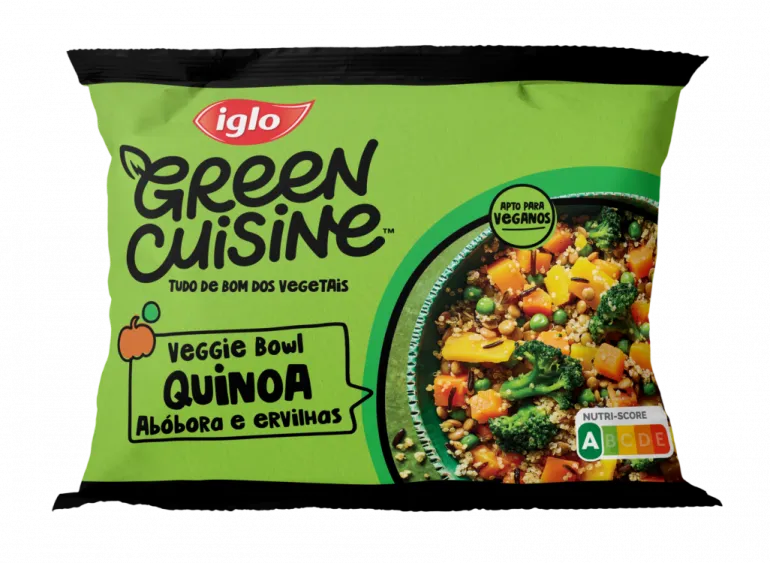 Veggie Bowl com Quinoa, Abóbora e Ervilhas